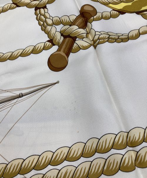 HERMES（エルメス）HERMES (エルメス) カレ90　Tribord　右舷 ブルーの古着・服飾アイテム