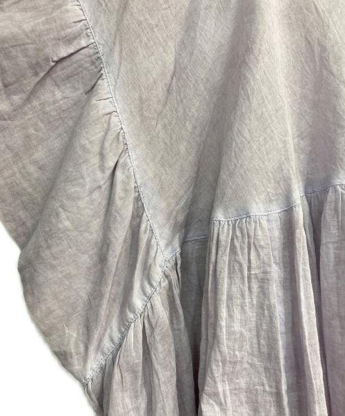 BEARDSLEY（ビアズリー）BEARDSLEY (ビアズリー) ムラ染めギャザーブラウス　BEZ1031604A0012 パープル サイズ:Freeの古着・服飾アイテム