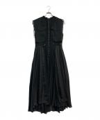 FRAY IDフレイ アイディー）の古着「ミリタリーレイアーロングドレス　FWFO182610」｜ブラック