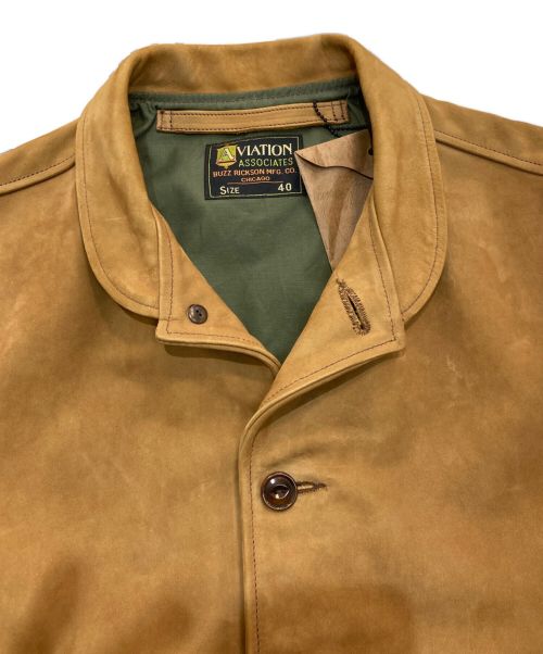 BUZZ RICKSON'S（バズリクソンズ）Buzz Rickson's (バズリクソンズ) A-1 CIVILIAN MODEL HORSE NUBUCK　BR80379 ベージュ サイズ:40の古着・服飾アイテム