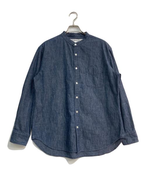 EEL（イール）EEL (イール) バンドカラーシャツ　E-17404B インディゴ サイズ:Mの古着・服飾アイテム