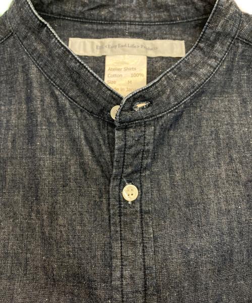 EEL（イール）EEL (イール) バンドカラーシャツ　E-17404B インディゴ サイズ:Mの古着・服飾アイテム