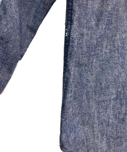 EEL（イール）EEL (イール) バンドカラーシャツ　E-17404B インディゴ サイズ:Mの古着・服飾アイテム