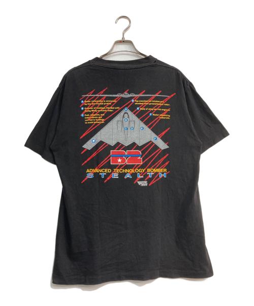 US AIR FORCE（ユーエスエアフォース）US AIR FORCE (US空軍) ヴィンテージTシャツ ブラック サイズ:Lの古着・服飾アイテム