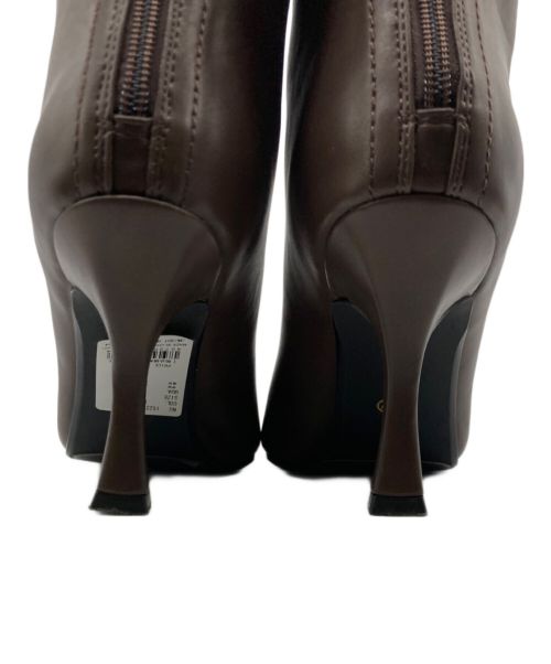 anuans（アニュアンス）anuans (アニュアンス) フィットロングブーツ ブラウン サイズ:Mの古着・服飾アイテム