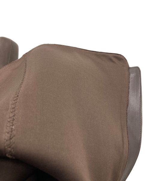 anuans（アニュアンス）anuans (アニュアンス) フィットロングブーツ ブラウン サイズ:Mの古着・服飾アイテム