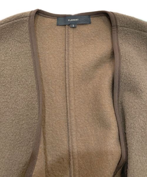 FLORENT（フローレント）FLORENT (フローレント) ロングウールコート　2005F06024 ブラウン サイズ:1の古着・服飾アイテム