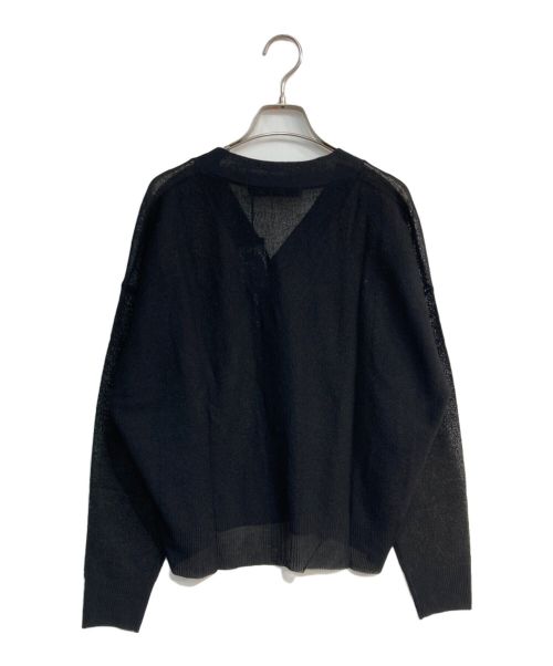 mizuiro-ind（ミズイロインド）mizuiro-ind (ミズイロインド) Vネックカーディガン ブラック サイズ:- 未使用品の古着・服飾アイテム
