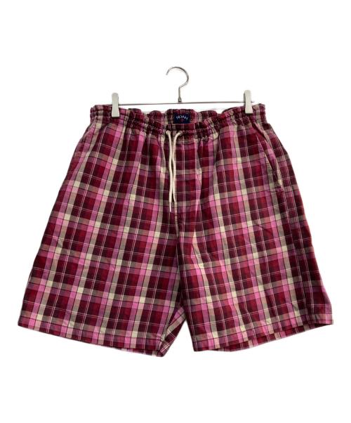 Noah（ノア）Noah (ノア) チェックショートパンツ　23-032-122-0015-1-0 ピンク サイズ:XLの古着・服飾アイテム