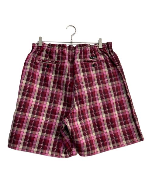Noah（ノア）Noah (ノア) チェックショートパンツ　23-032-122-0015-1-0 ピンク サイズ:XLの古着・服飾アイテム