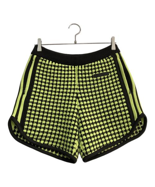 adidas（アディダス）adidas (アディダス) WALES BONNER (ウェールズボナー) ロゴパッチ ショートパンツ　IY2048 ブラック×グリーン サイズ:Mの古着・服飾アイテム