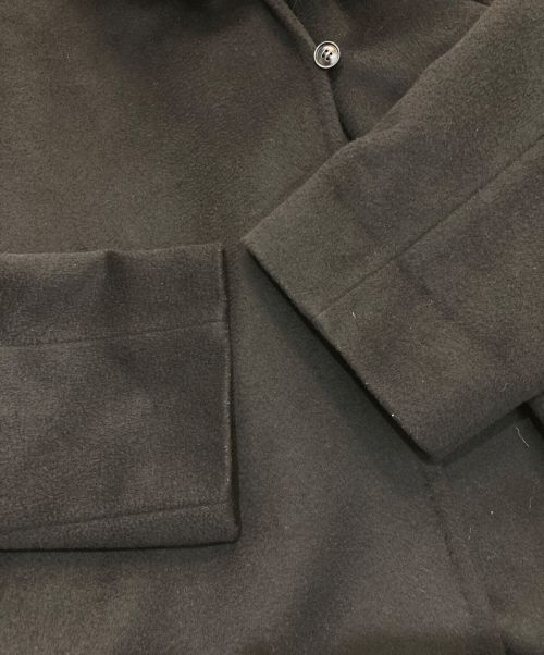 Max Mara Studio（マックスマーラ ストゥディオ）MAX MARA STUDIO (マックスマーラ ストゥディオ) mango フォックスファーウールコート　601609996 ブラック サイズ:40の古着・服飾アイテム
