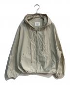 CAFUNEカフネ）の古着「ストレッチナイロンタフタフードブルゾン」｜ベージュ