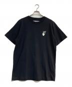 OFFWHITEオフホワイト）の古着「CUT HERE SLIM TEE　OMAA027F20FAB009」｜ブラック