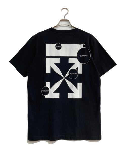 OFFWHITE（オフホワイト）OFFWHITE (オフホワイト) CUT HERE SLIM TEE　OMAA027F20FAB009 ブラック サイズ:Lの古着・服飾アイテム