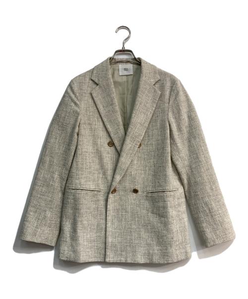 IENA LA BOUCLE（イエナ ラ ブークル）IENA LA BOUCLE (イエナ ラ ブークル) ウールマット ダブルボタンジャケット　21010914149010 ベージュ サイズ:38の古着・服飾アイテム