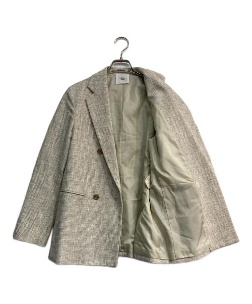 IENA LA BOUCLE（イエナ ラ ブークル）IENA LA BOUCLE (イエナ ラ ブークル) ウールマット ダブルボタンジャケット　21010914149010 ベージュ サイズ:38の古着・服飾アイテム