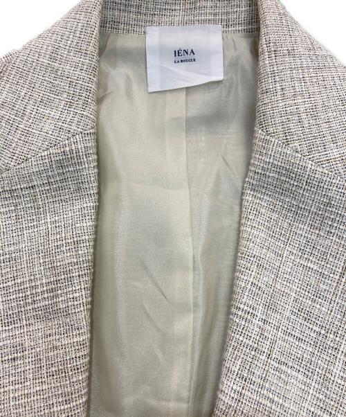 IENA LA BOUCLE（イエナ ラ ブークル）IENA LA BOUCLE (イエナ ラ ブークル) ウールマット ダブルボタンジャケット　21010914149010 ベージュ サイズ:38の古着・服飾アイテム