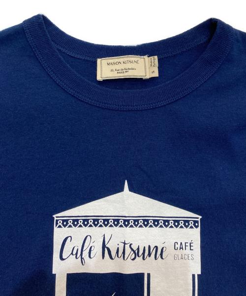 maison kitsune（メゾンキツネ）MAISON KITSUNE (メゾンキツネ) プリントTシャツ　KMM-1707-A ネイビー サイズ:Sの古着・服飾アイテム