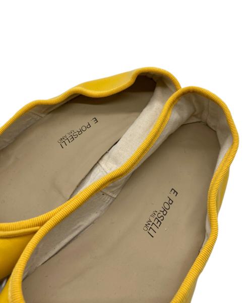 E. PORSELLI（ポルセリ）E. PORSELLI (ポルセリ) リボンパンプス イエロー サイズ:-の古着・服飾アイテム