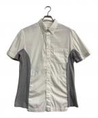 Maison Martin Margiela 10メゾン マルタン マルジェラ 10）の古着「切替半袖ボタンダウンシャツ　12SS 　S30DL0198」｜ホワイト