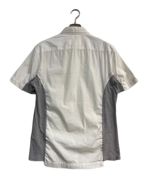 Maison Martin Margiela 10（メゾン マルタン マルジェラ 10）Maison Martin Margiela 10 (メゾン マルタン マルジェラ 10) 切替半袖ボタンダウンシャツ　12SS 　S30DL0198 ホワイト サイズ:50の古着・服飾アイテム