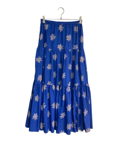 Spick and Span（スピック＆スパン）Spick and Span (スピックアンドスパン) LIBERTYティアードギャザースカート　24060200201010 ブルー サイズ:36の古着・服飾アイテム