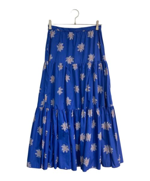 Spick and Span（スピック＆スパン）Spick and Span (スピックアンドスパン) LIBERTYティアードギャザースカート　24060200201010 ブルー サイズ:36の古着・服飾アイテム