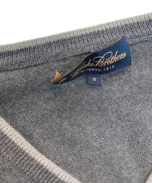 BROOKS BROTHERS（ブルックスブラザーズ）BROOKS BROTHERS (ブルックスブラザーズ) Vネックニット グレー サイズ:Mの古着・服飾アイテム