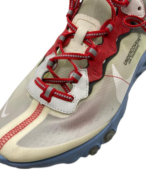 NIKE（ナイキ）NIKE (ナイキ) UNDERCOVER (アンダーカバー) REACT ELEMENT 87 ベージュ×レッド サイズ:27cmの古着・服飾アイテム