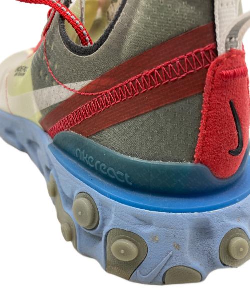 NIKE（ナイキ）NIKE (ナイキ) UNDERCOVER (アンダーカバー) REACT ELEMENT 87 ベージュ×レッド サイズ:27cmの古着・服飾アイテム