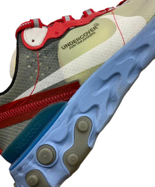 NIKE（ナイキ）NIKE (ナイキ) UNDERCOVER (アンダーカバー) REACT ELEMENT 87 ベージュ×レッド サイズ:27cmの古着・服飾アイテム