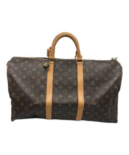 LOUIS VUITTON（ルイ ヴィトン）LOUIS VUITTON (ルイ ヴィトン) キーポル50 トラベルバッグ　モノグラム　M41426　カデナ付き ブラウンの古着・服飾アイテム