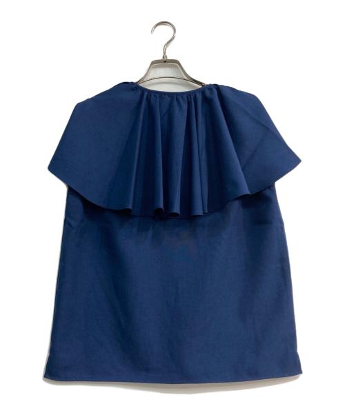 BEAUTY&YOUTH（ビューティーアンドユース）BEAUTY&YOUTH (ビューティーアンドユース) フリルカラーブラウス　1621-699-1742 ネイビー サイズ:S 未使用品の古着・服飾アイテム