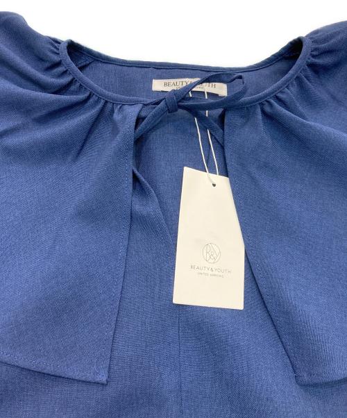 BEAUTY&YOUTH（ビューティーアンドユース）BEAUTY&YOUTH (ビューティーアンドユース) フリルカラーブラウス　1621-699-1742 ネイビー サイズ:S 未使用品の古着・服飾アイテム