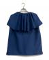 BEAUTY&YOUTH (ビューティーアンドユース) フリルカラーブラウス　1621-699-1742 ネイビー サイズ:S 未使用品：3500円