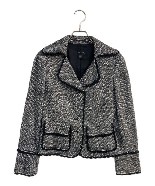 EPOCA（エポカ）EPOCA (エポカ) ツイードスカートセットアップ ブラック×ホワイト サイズ:Mの古着・服飾アイテム