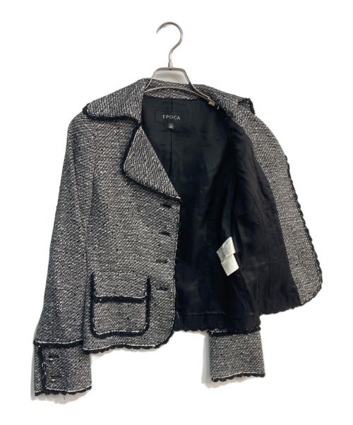 EPOCA（エポカ）EPOCA (エポカ) ツイードスカートセットアップ ブラック×ホワイト サイズ:Mの古着・服飾アイテム
