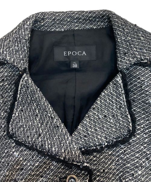 EPOCA（エポカ）EPOCA (エポカ) ツイードスカートセットアップ ブラック×ホワイト サイズ:Mの古着・服飾アイテム
