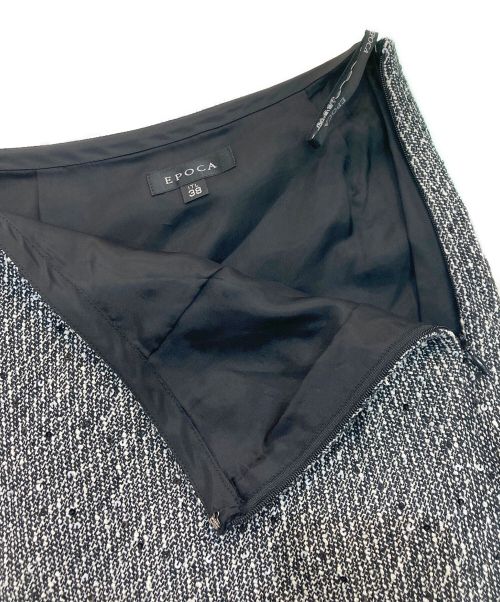EPOCA（エポカ）EPOCA (エポカ) ツイードスカートセットアップ ブラック×ホワイト サイズ:Mの古着・服飾アイテム