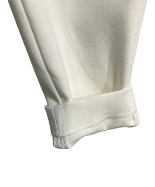 ENFOLD（エンフォルド）ENFOLD (エンフォルド) ダブルクロス Relax TROUSERS ホワイト サイズ:Sの古着・服飾アイテム