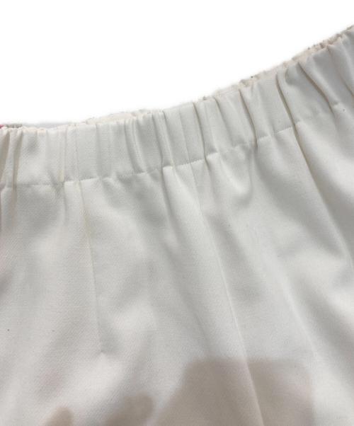 ENFOLD（エンフォルド）ENFOLD (エンフォルド) ダブルクロス Relax TROUSERS ホワイト サイズ:Sの古着・服飾アイテム