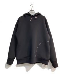 UN3D.（アンスリード）の古着「ハンドステッチ フーディ プルオーバー パーカー」｜ブラック