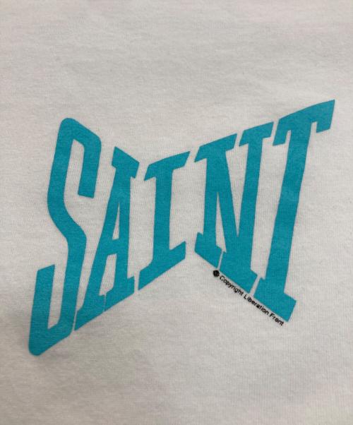 SAINT MICHAEL（セントマイケル）SAINT MICHAEL (セントマイケル) SS TEE RIBON SAINT　SM-YS8-0000-012 ホワイト サイズ:Lの古着・服飾アイテム