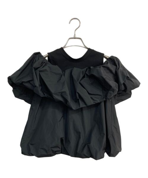 emmi（エミ）emmi (エミ) eco 2wayギャザードッキングブラウス ブラック サイズ:1の古着・服飾アイテム