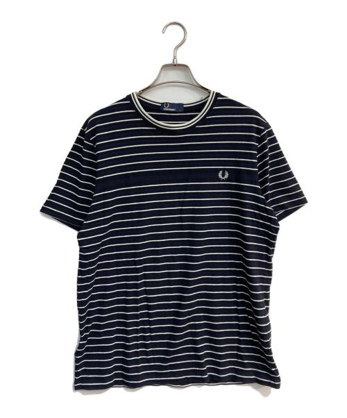 FRED PERRY（フレッドペリー）FRED PERRY (フレッドペリー) ボーダーTシャツ ネイビー サイズ:Lの古着・服飾アイテム