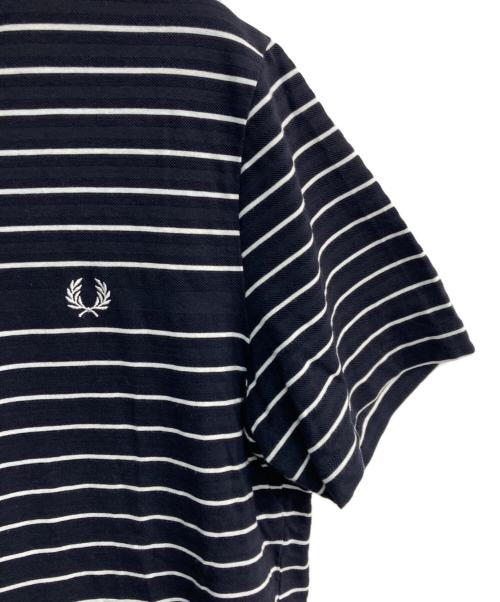 FRED PERRY（フレッドペリー）FRED PERRY (フレッドペリー) ボーダーTシャツ ネイビー サイズ:Lの古着・服飾アイテム