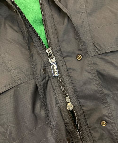 POLO SPORT（ポロスポーツ）POLO SPORT (ポロスポーツ) フーデッドナイロンジャケット ブラック サイズ:Mの古着・服飾アイテム