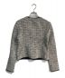 theory (セオリー) ノーカラーツイードジャケット　PACIFIC TWEED/SLIM JKT 　0104102 グレー×ブラック：7000円