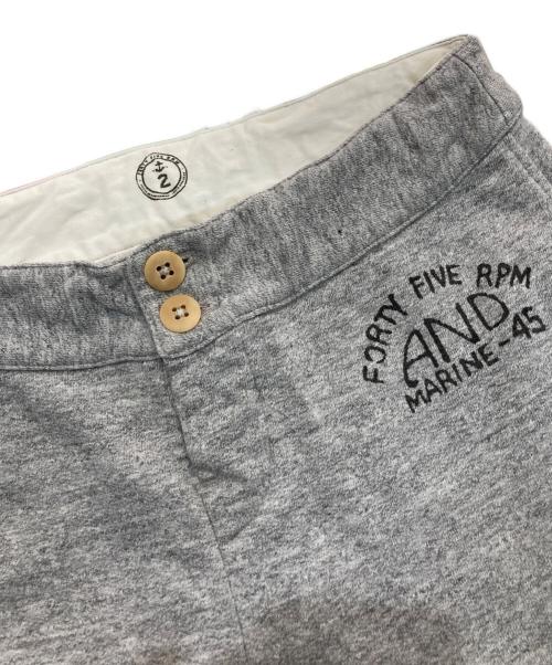 45rpm（45アールピーエム）45rpm (45アールピーエム) スウェットパンツ グレー サイズ:2の古着・服飾アイテム